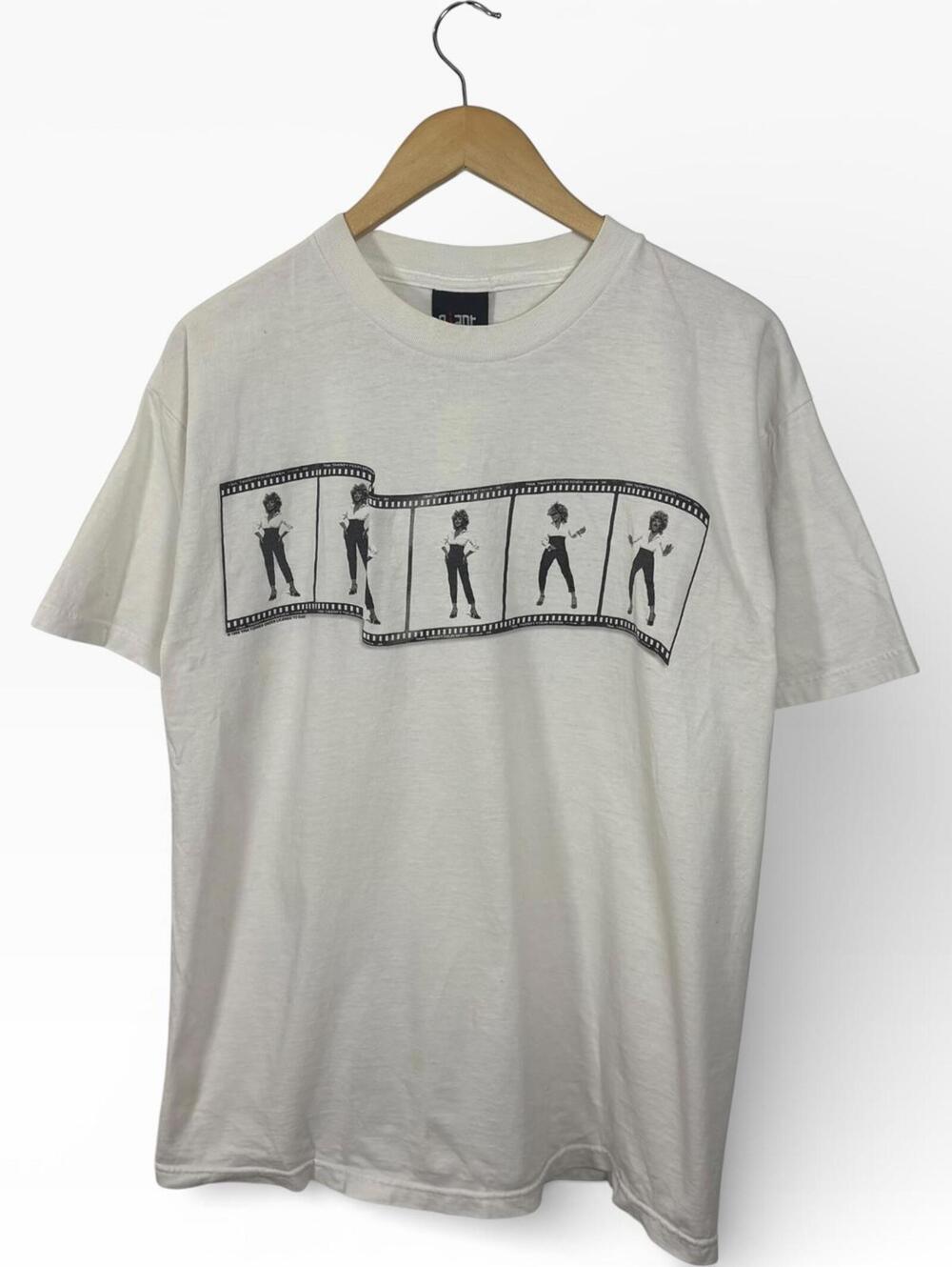 Vintage 90s Tina Turner Concert T-Shirt Filmstrip Graphic Tee Giant Tag Large